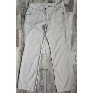 Ann Taylor LOFT Marisa Pants Womens 4 Beige Straight Leg Cotton Chinos